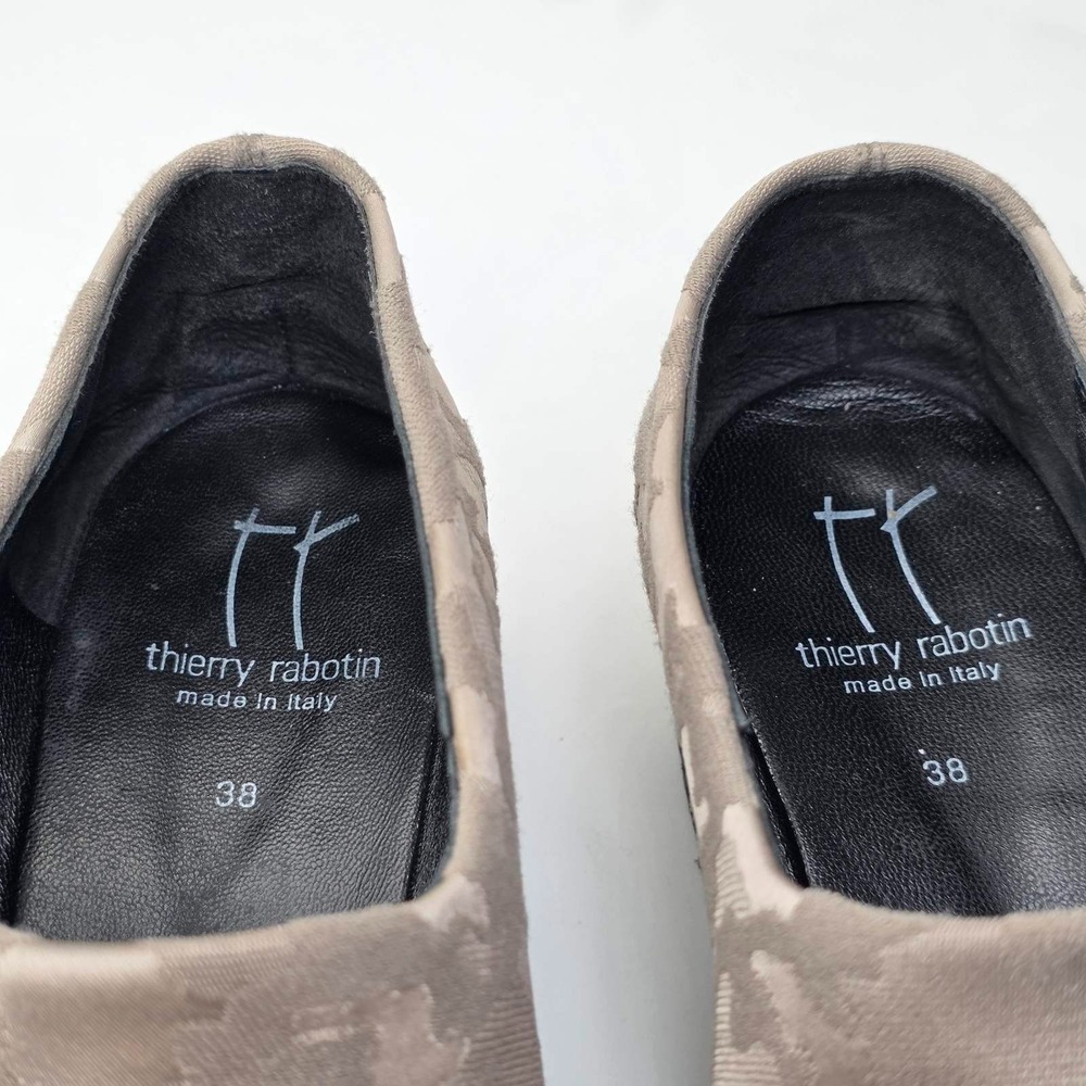 Thierry Rabotin Dream Women's Wedge Shoes Size 8 EU 38 Camo Fabric Slip On Italy - Picture 16 of 16